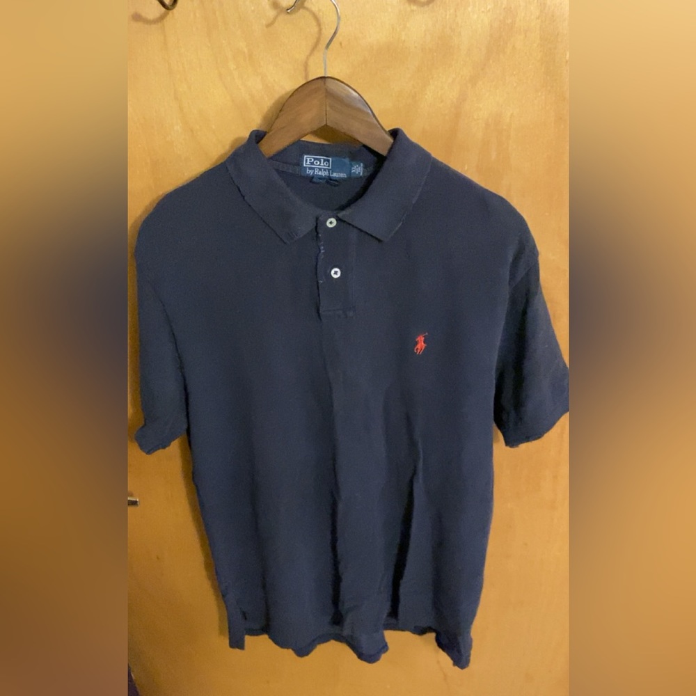 Vintage Distressed Navy Custom Fit XL Ralph Lauren Polo